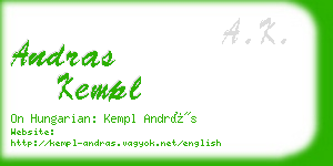 andras kempl business card